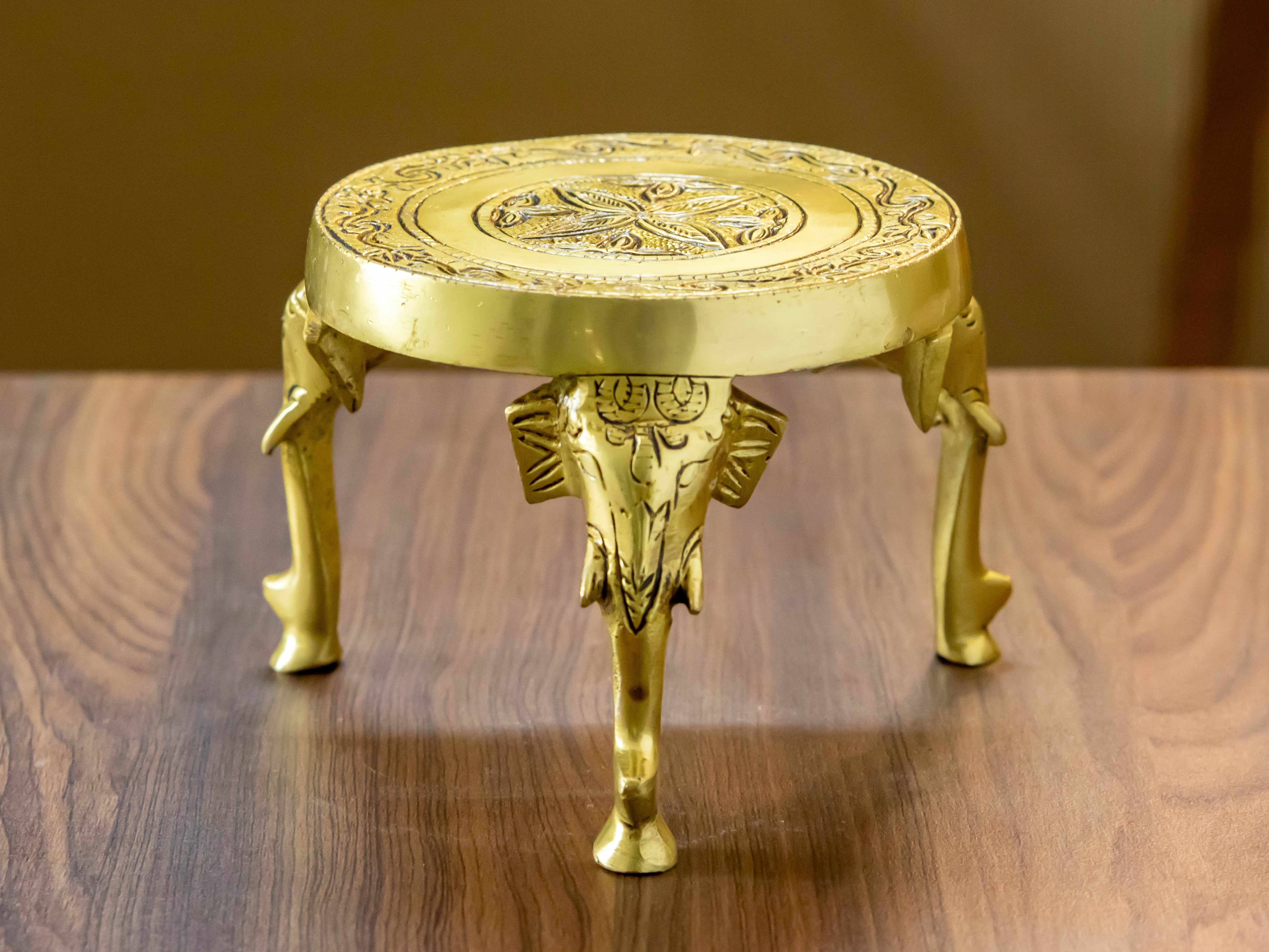 Brass Round Chowki Brass Round Chowki