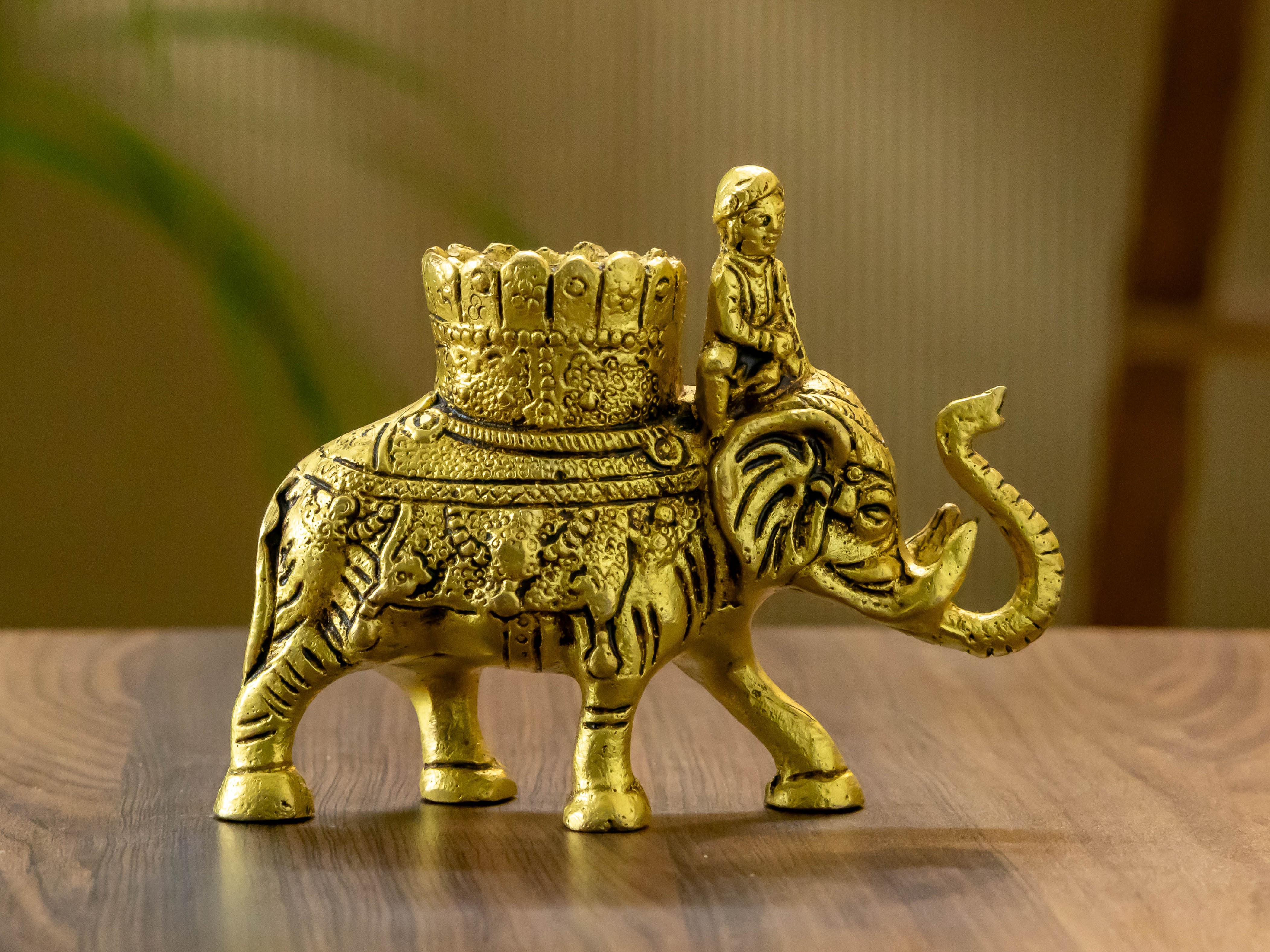 Brass Elephant Sculpture – Handcrafted with Love and Detailing
