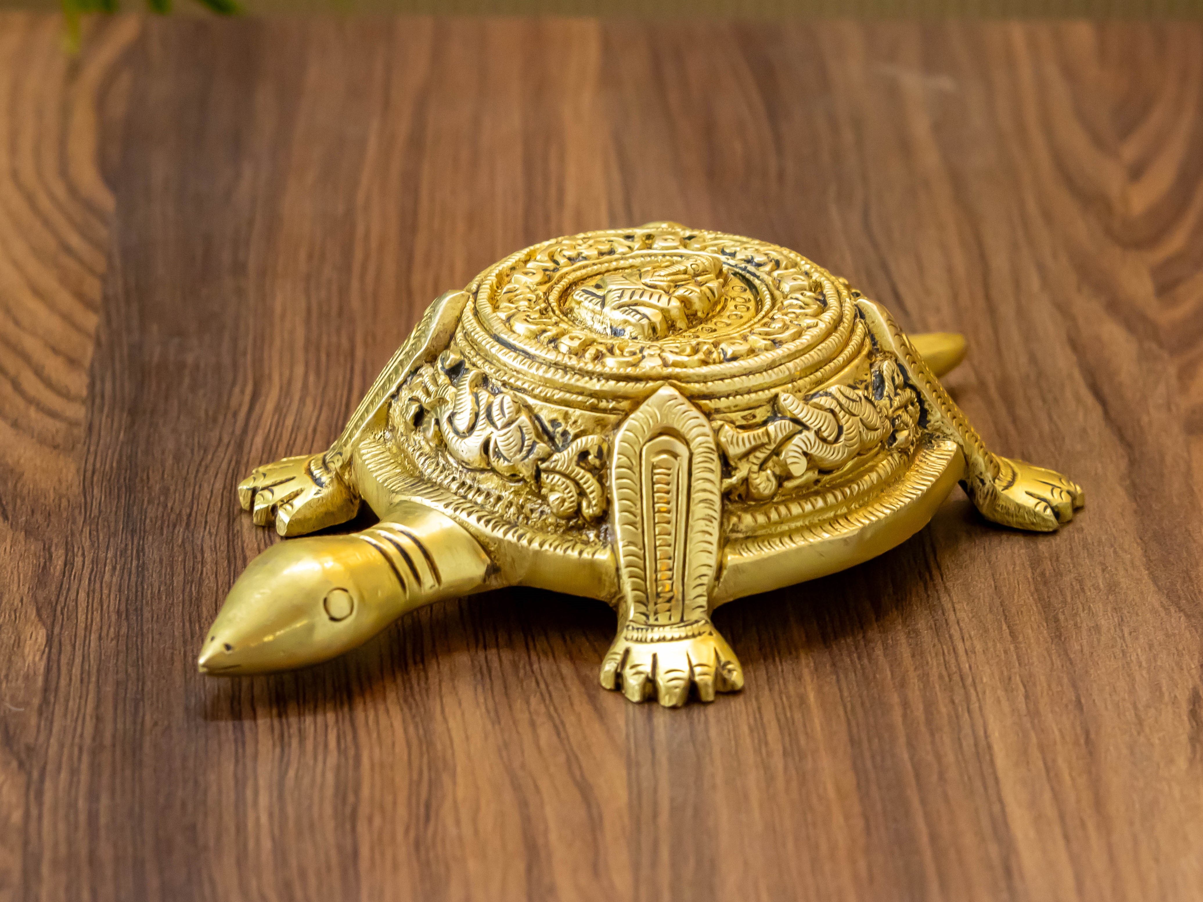Handcrafted Brass Tortoise Figurine